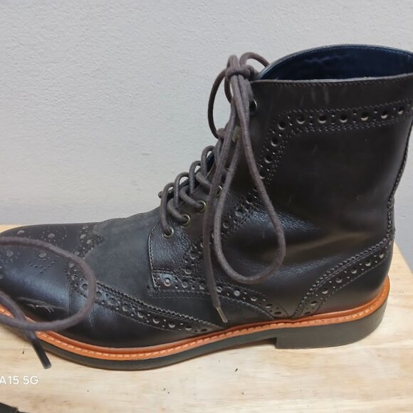 Cole Haan Air Harrison Brown Wingtip Boot Leather Lace up C10756 Men\'s 8.5M main image 12